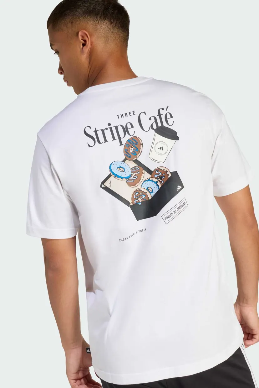 Чоловіча біла футболка COFFEE CAFE DONUT BOX GRAPHIC 5
