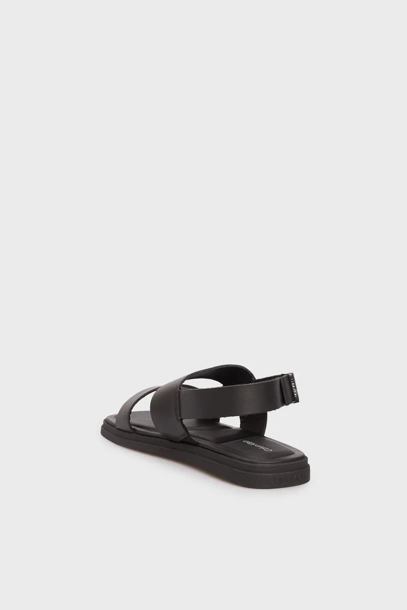 Мужские черные кожаные сандалии BACK STRAP W/ BUCKLE 5