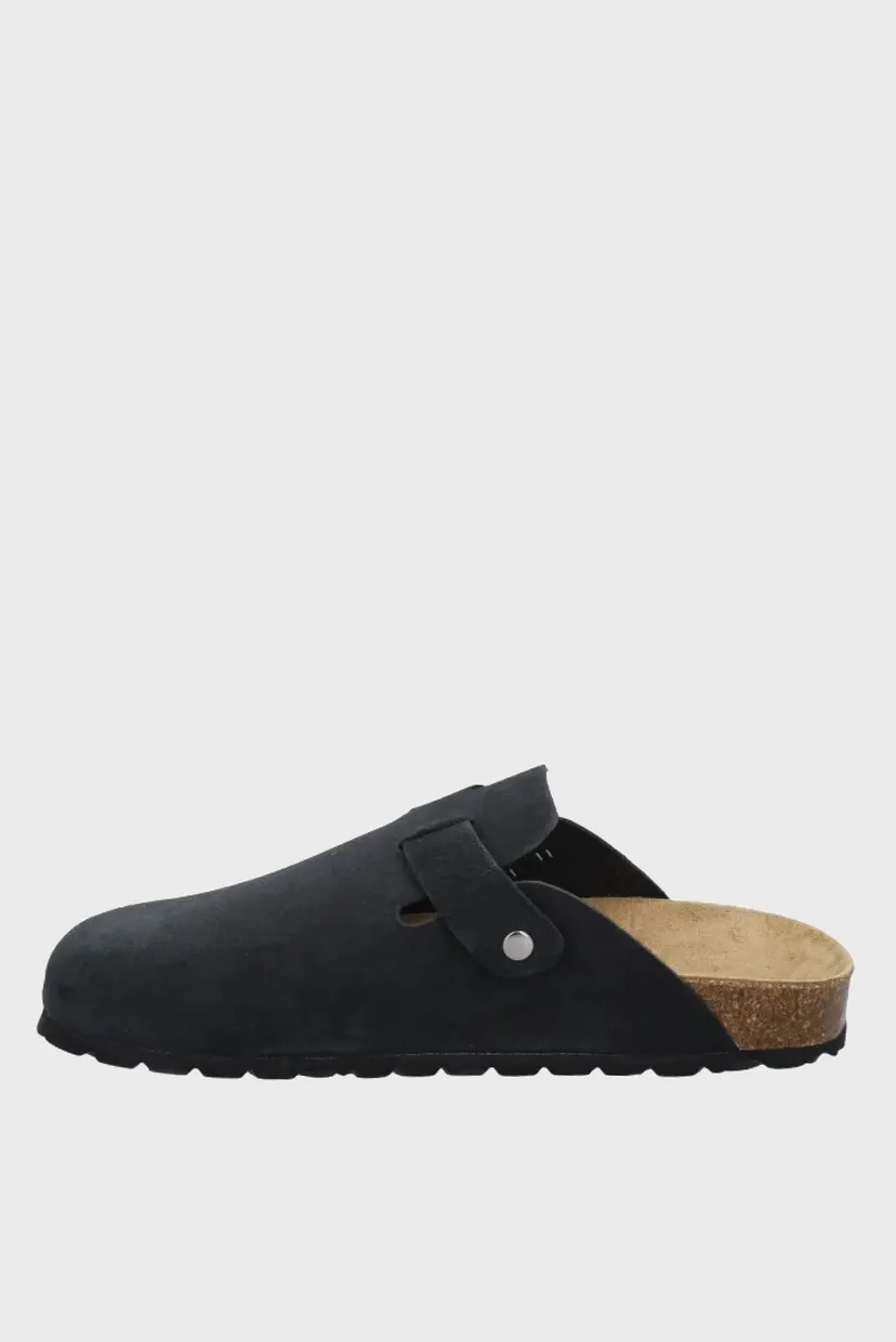 Женские черные замшевые клоги NAVARRO SLIPPERS 3