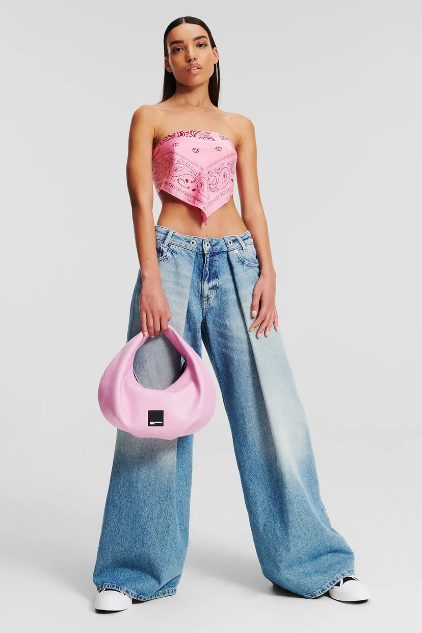 Женские голубые джинсы KLJ MR RELAXED PLEATED DENIM 3