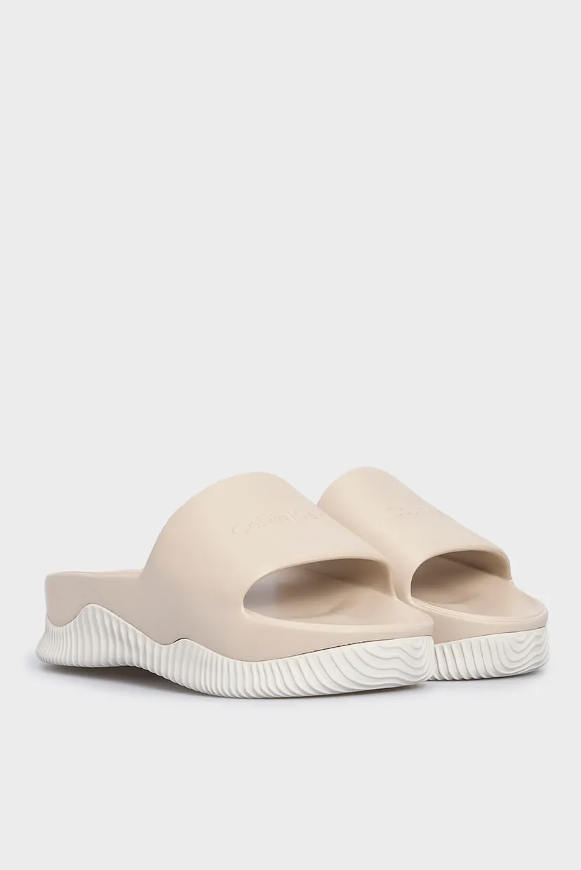 Жіночі бежеві слайдери FLATFORM SLIDE EVA 3
