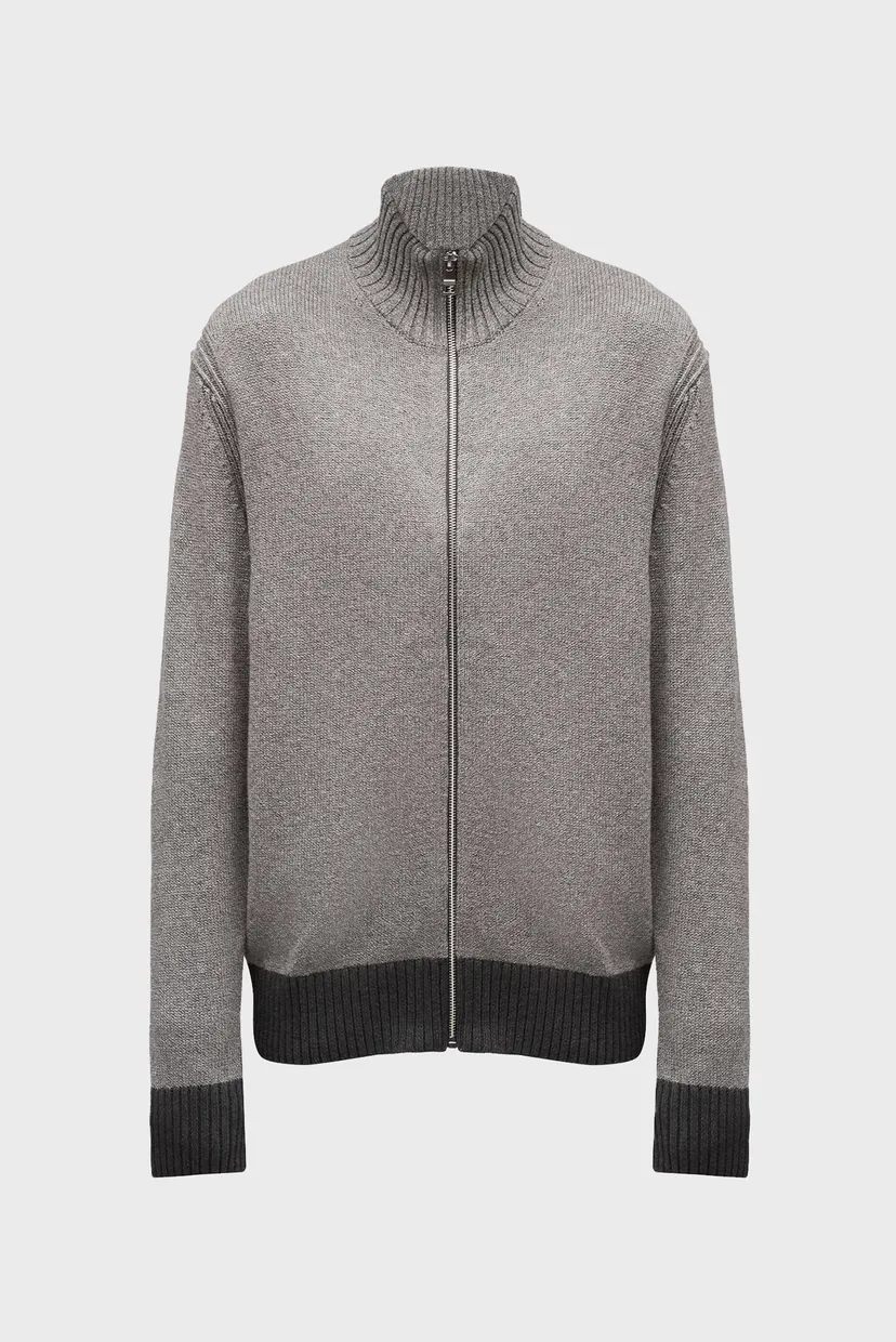 Чоловічий сірий кардиган MOULINE ZIP THRU 5