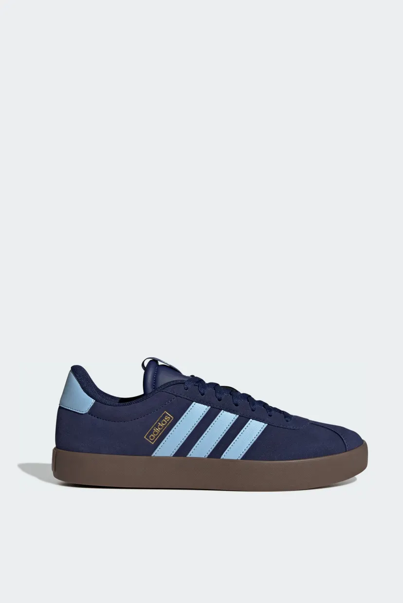 Чоловічі сині замшеві снікерси VL Court 3.0 adidas JP7537 — MD-Fashion