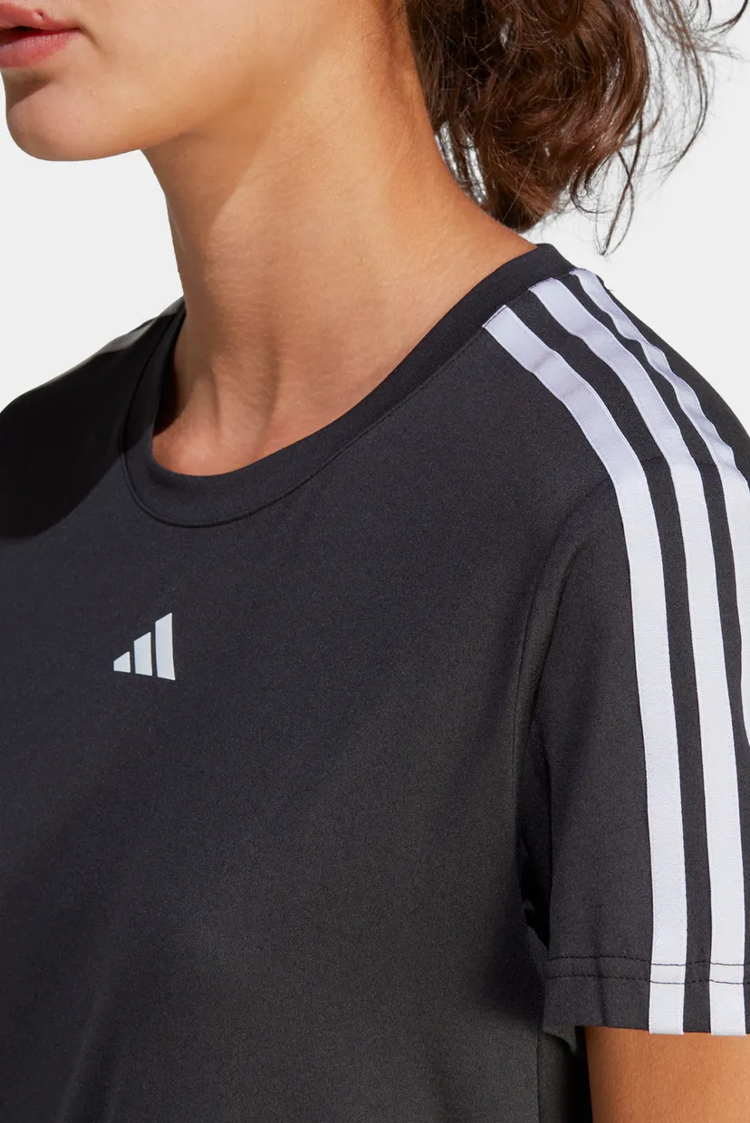 Жіноча чорна футболка AEROREADY Train Essentials 3-Stripes 4