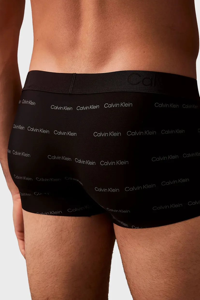 Мужские черные боксеры с узором LOW RISE TRUNK 6