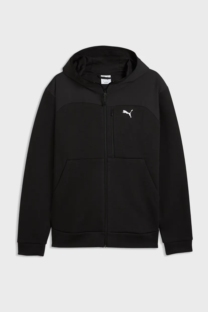Мужское черное худи PUMATECH Material Mix Full-Zip Hoodie Men 4