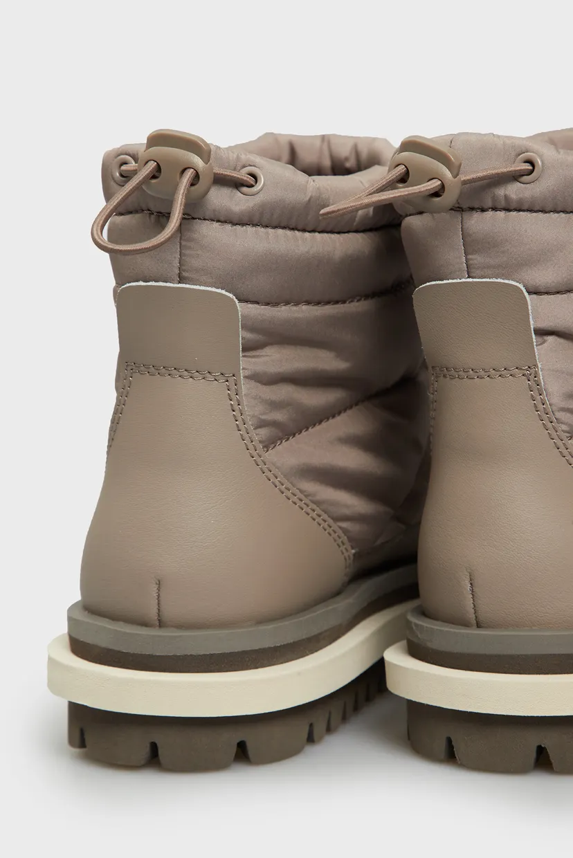 Женские бежевые дутики TJW PADDED FLAT BOOT 4