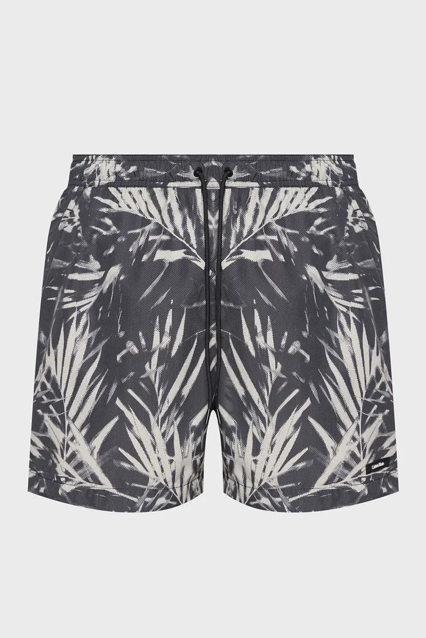 Мужские черные плавательные шорты с узором  MEDIUM DRAWSTRING-PRINT 6