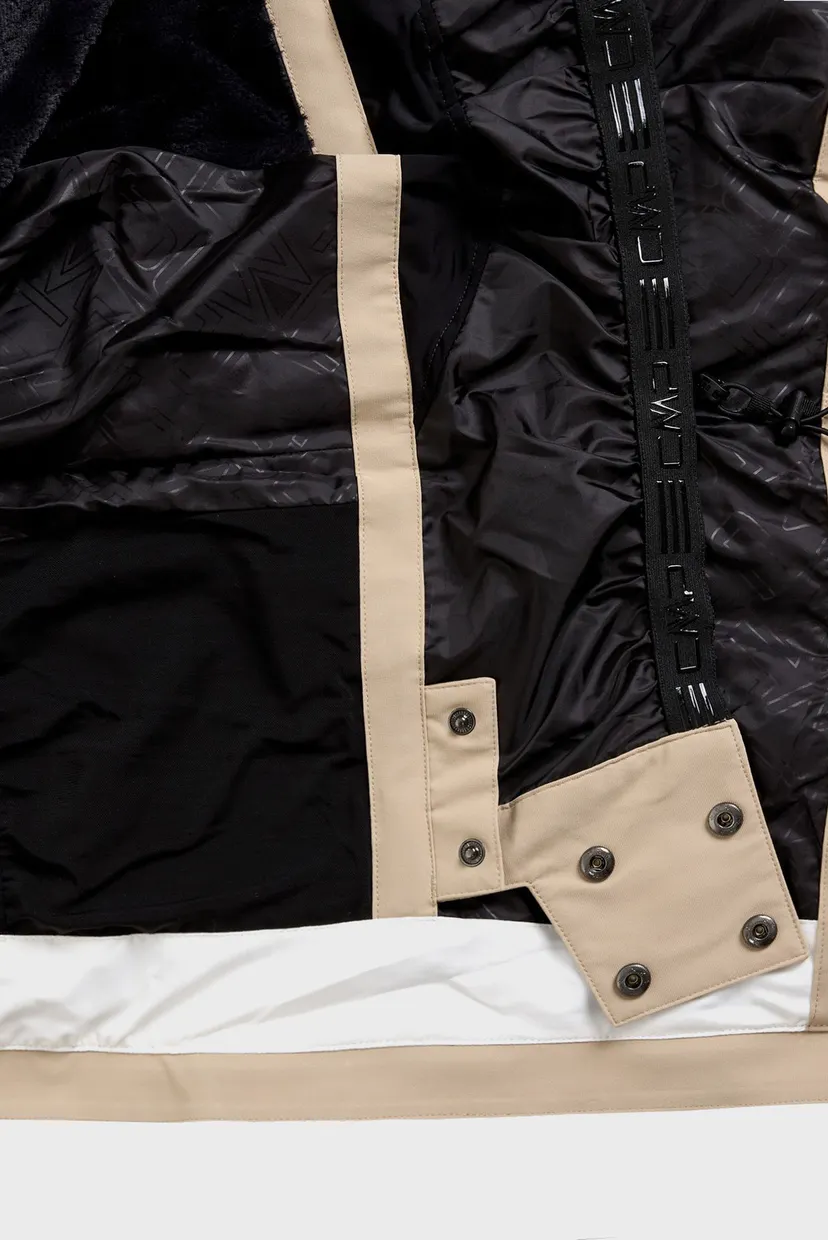 Жіноча бежева лижна куртка JACKET ZIP HOOD MECHANICAL STR 7