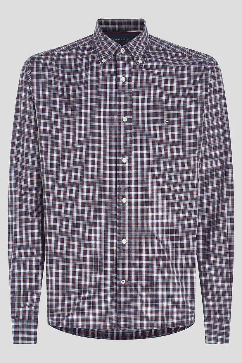 Мужская рубашка в клетку NAT. SOFT FLEX MINI TARTAN RF 5
