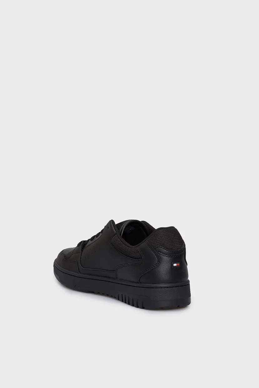 Мужские черные кожаные сникерcы TH BASKET CORE LEATHER ESS 5