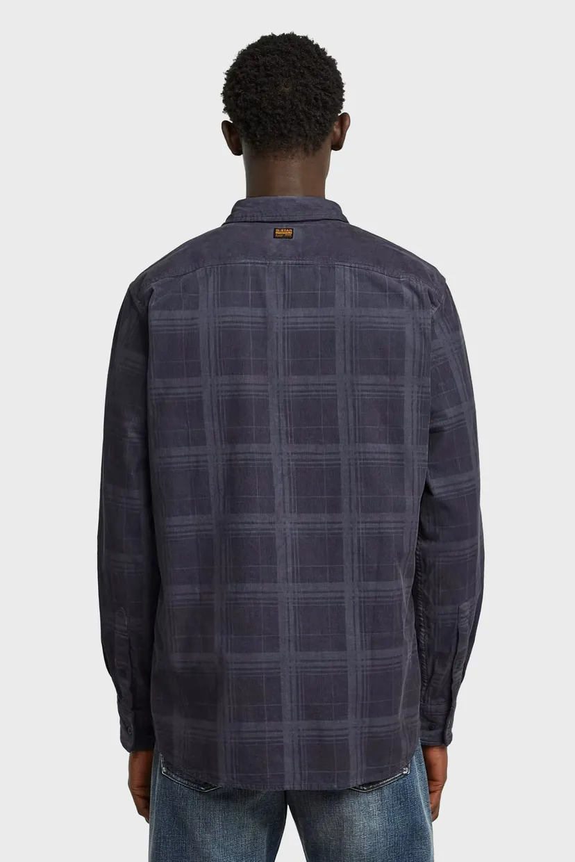 Чоловіча темно-синя картата сорочка Clean Regular Shirt l/s 4