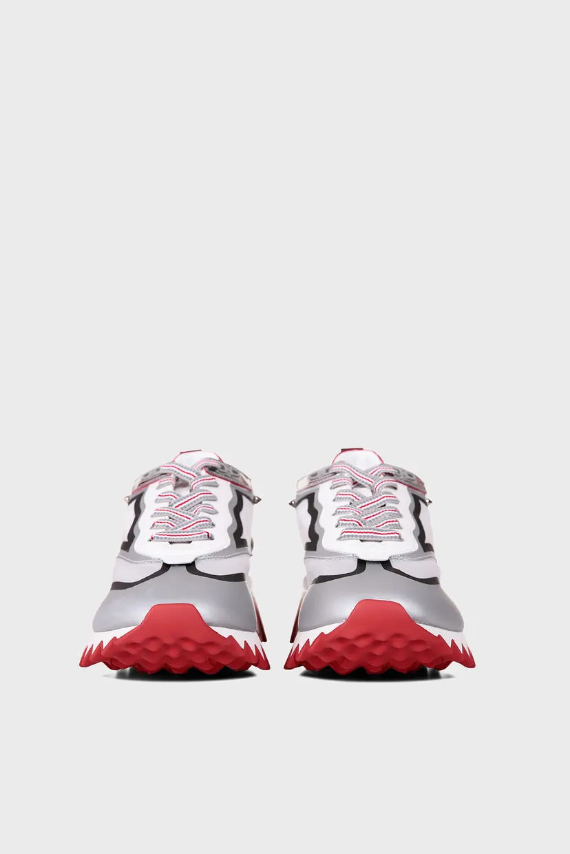 Женские серебристые кроссовки Christian Louboutin 1210788 — MD-Fashion
