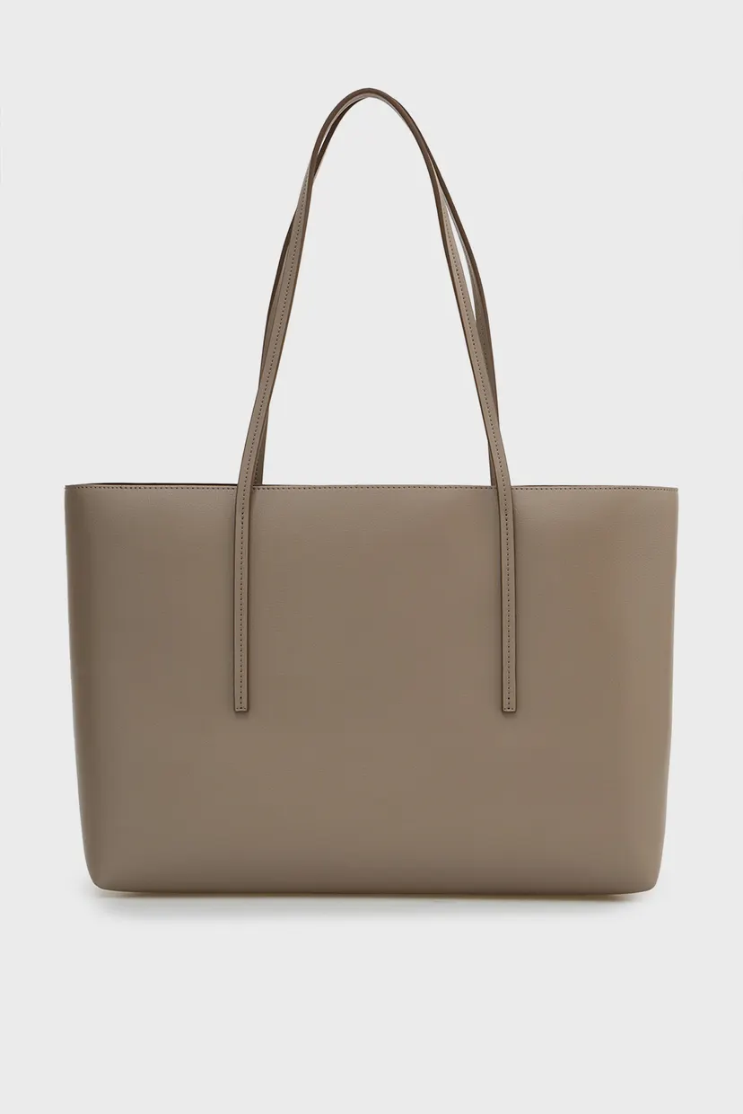 Женская бежевая сумка FOIL LOGO TOTE 4