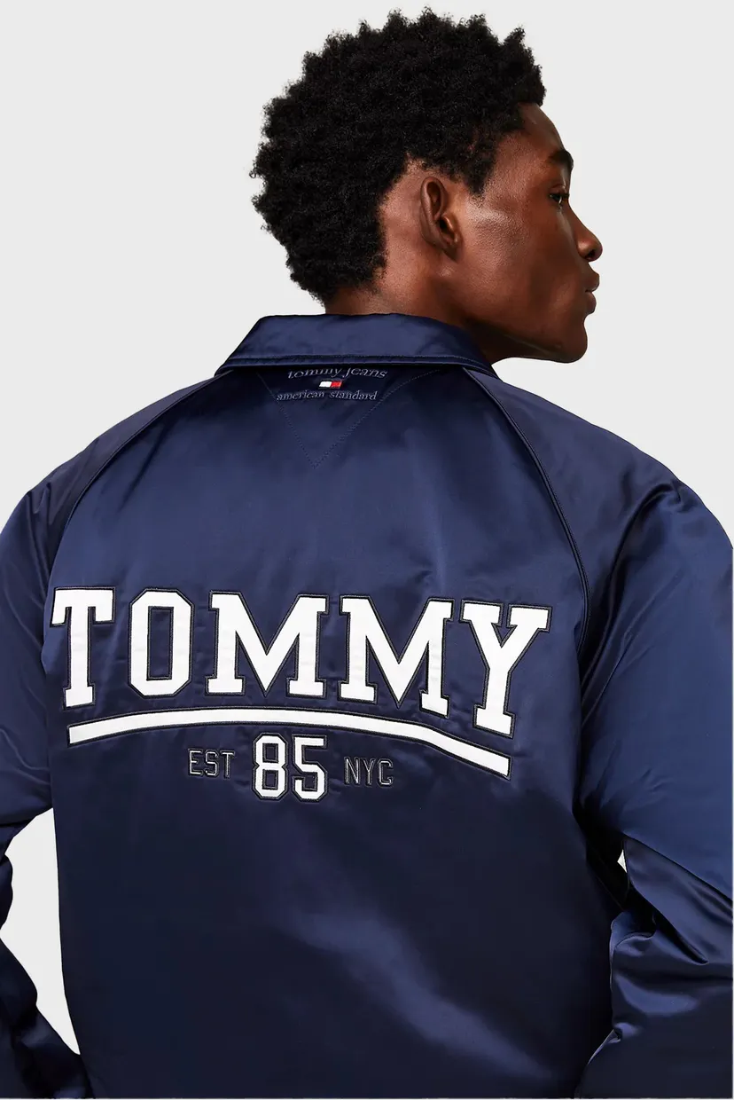 Мужская темно-синяя куртка TJCU LONG VARSITY COACH 5