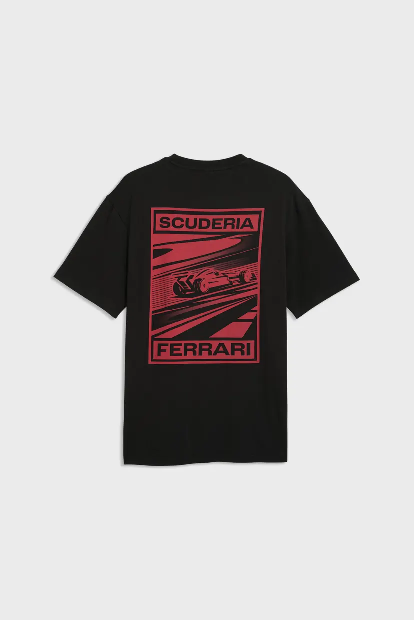 Мужская черная футболка Scuderia Ferrari Graphic Tee Men 5