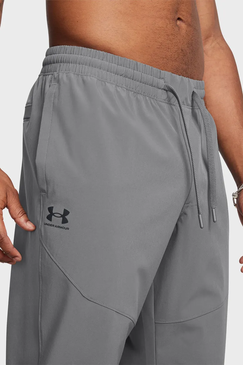 Мужские серые спортивные брюки UA Vibe Woven Jogger 4