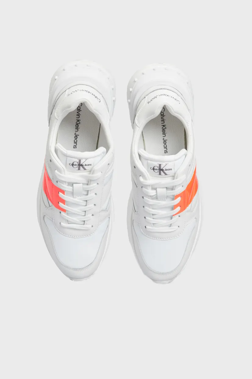 Мужские белые кожаные кроссовки CHUNKY RUNNER LOW LACEUP REFL 4