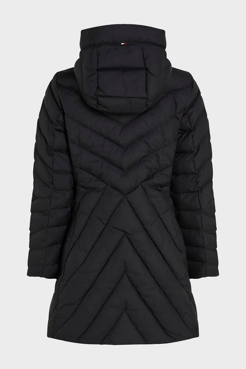 Женский черный пуховик CHEVRON MW DOWN COAT 7