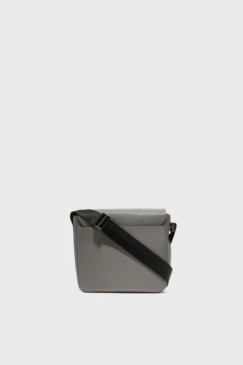 Чоловіча сіра шкіряна сумка Triboro Small Messenger Bag 3