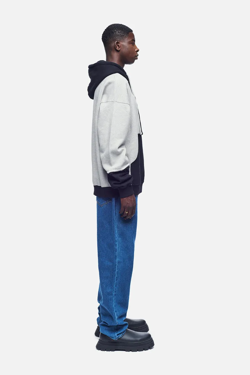 Чоловіче сіре худі Oversized Raw Edges H GOTS 5