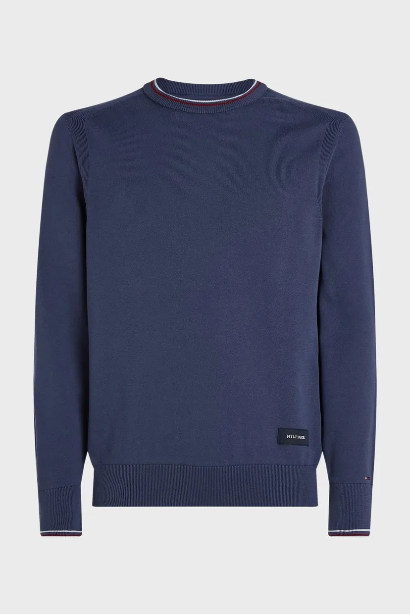 Мужской синий джемпер RWB COTTON CREW NECK 5