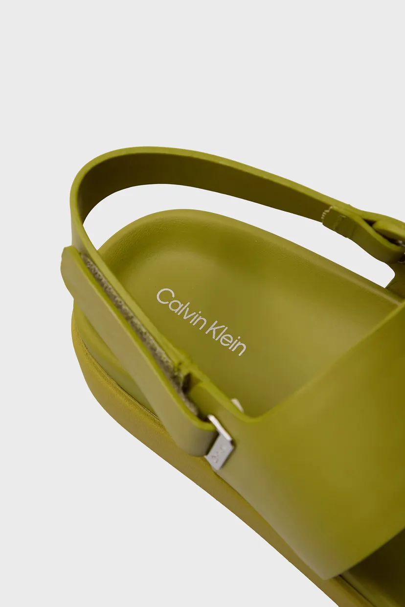 Жіночі салатові  шкіряні сандалі FLAT SANDAL EYELET 5