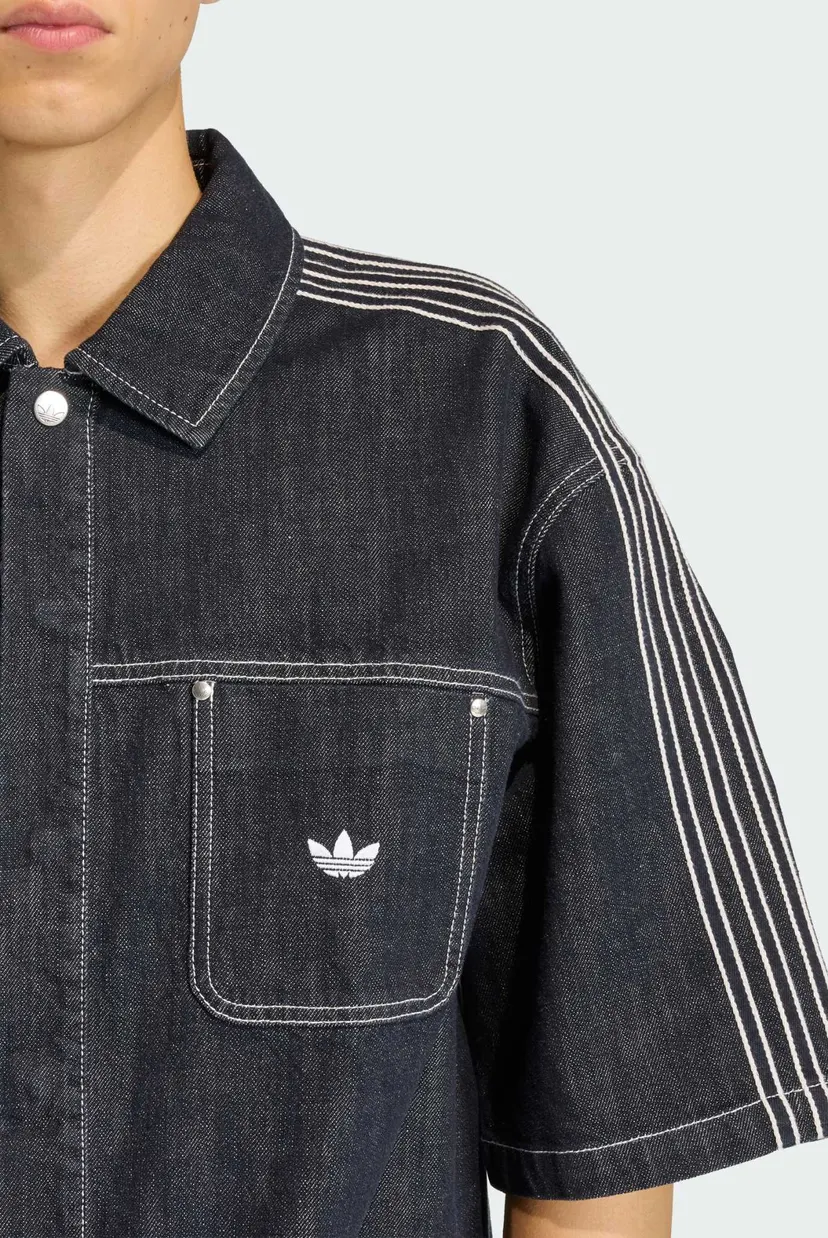 Чоловіча темно-синя джинсова сорочка DENIM BUTTON UP 4