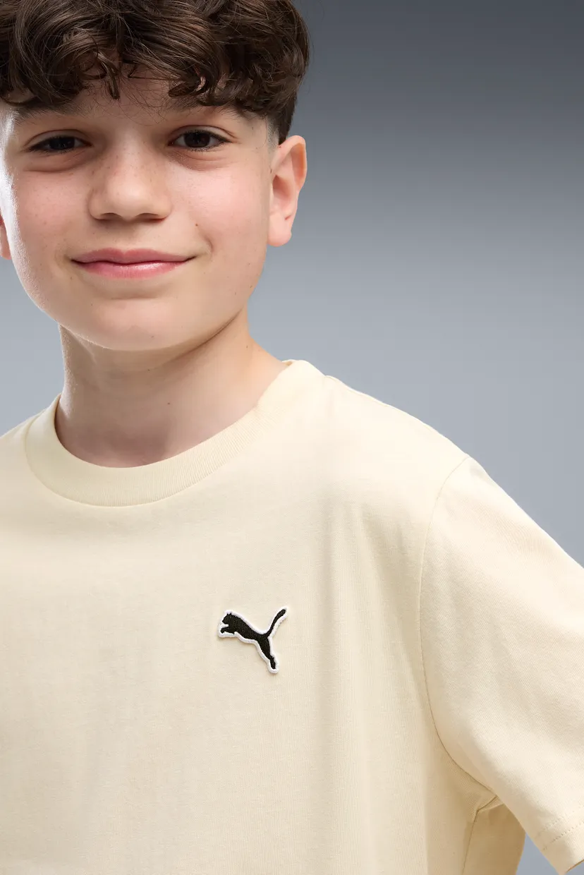 Детская бежевая футболка PUMA Cat Tee Youth 4