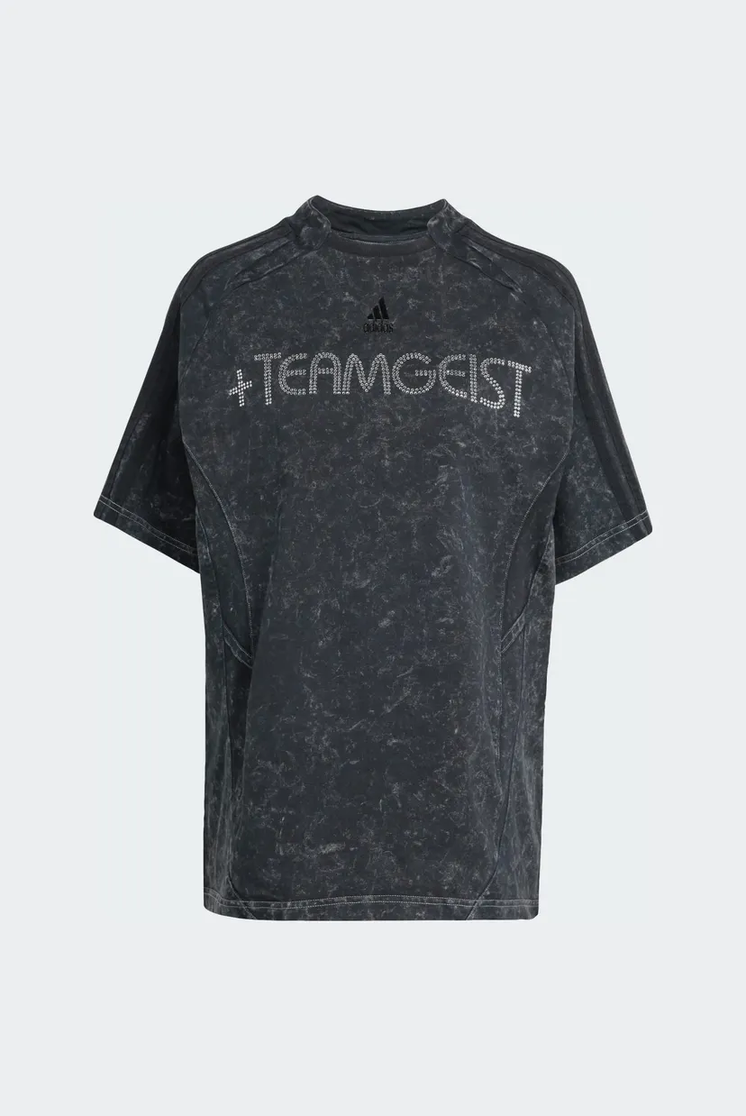 Жіноча чорна футболка з візерунком Adilenium Season 4 Teamgeist Washed Rhinestone 6