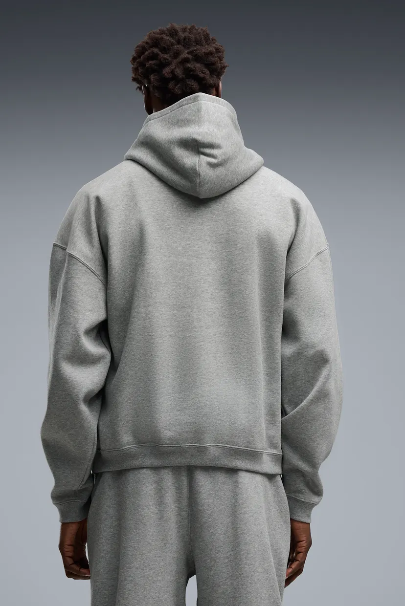 Чоловіче сіре худі Fundamentals Fleece Relaxed Basketball Hoodie Men 3