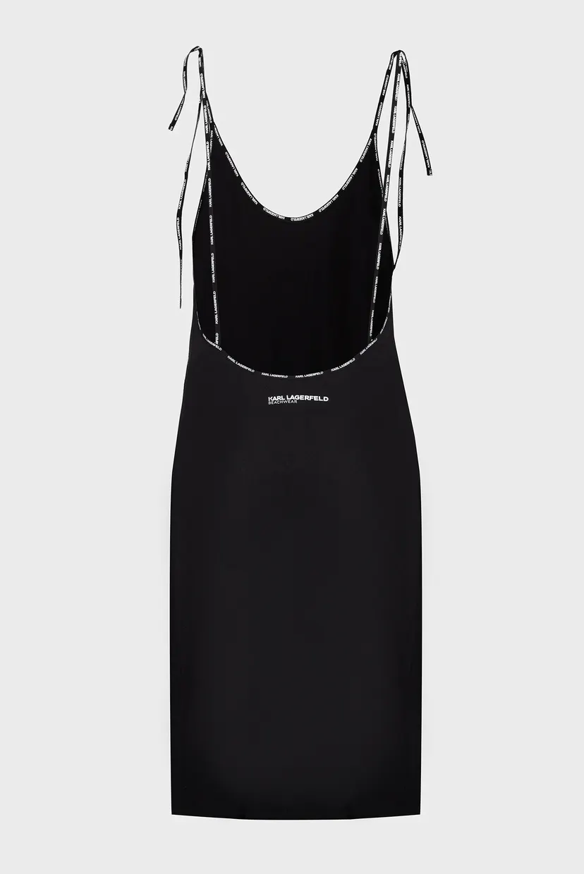 Жіноча чорна туніка LOGO SHORT BEACH DRESS 6