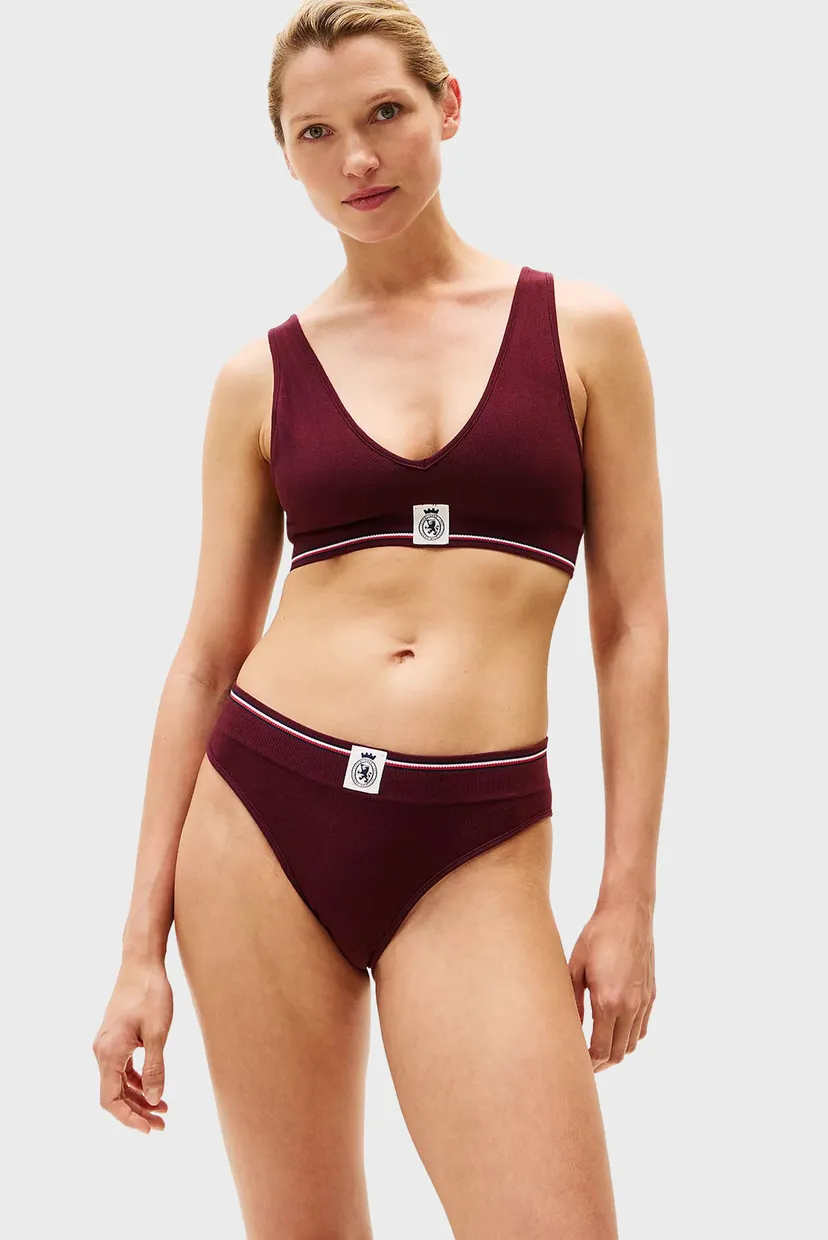 Женские бордовые трусики BIKINI 4