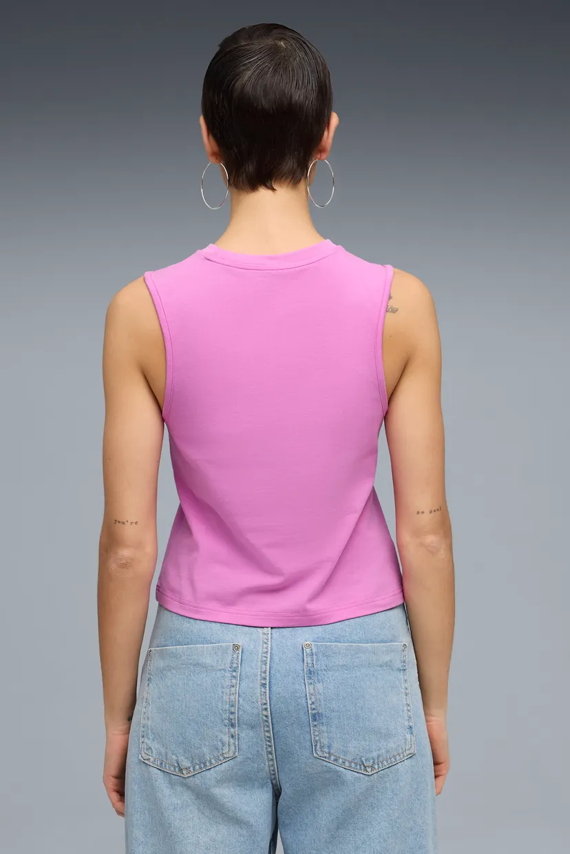 Женская розовая майка ESS No. 1 Logo Slim Tank Women 3