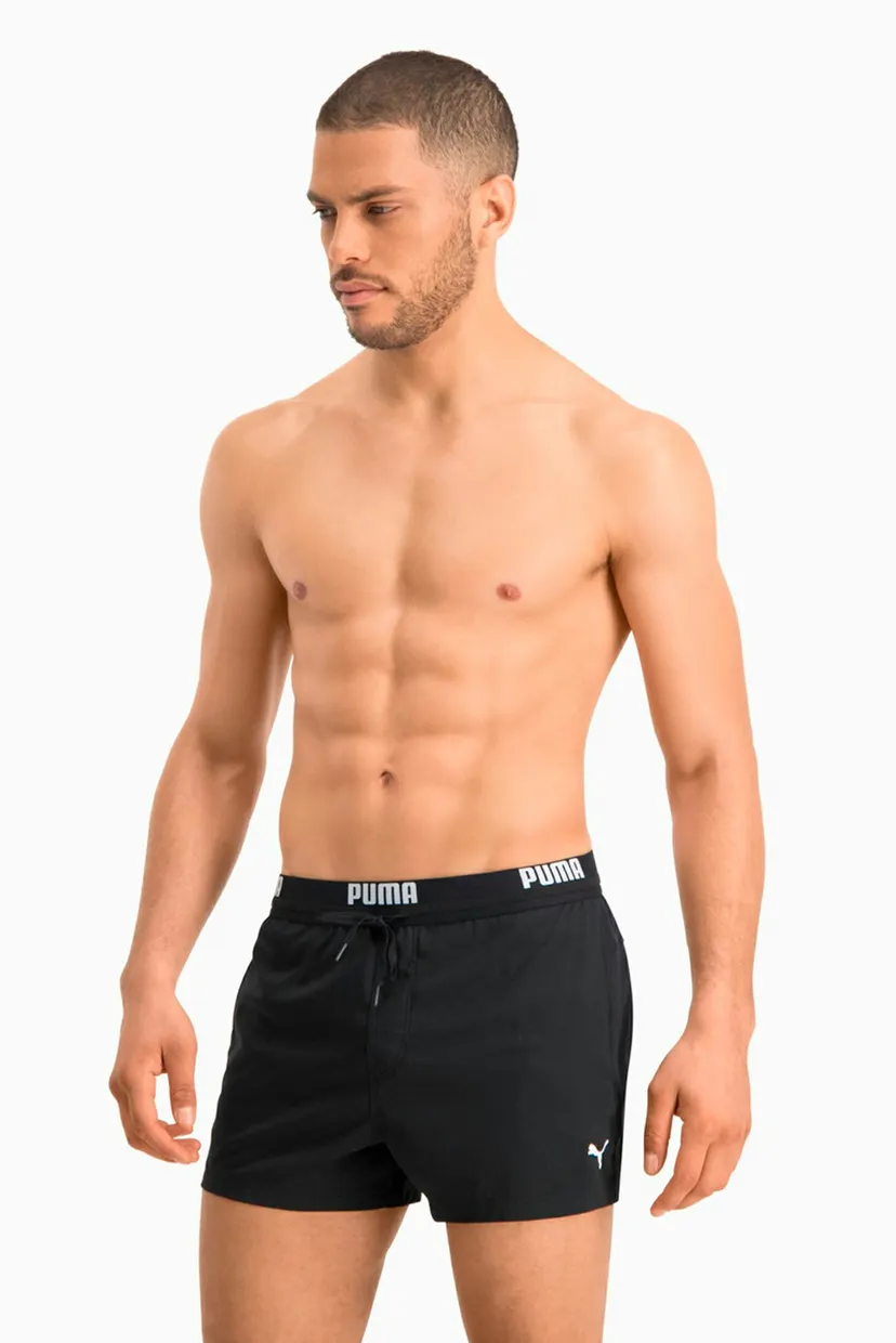 Мужские черные плавательные шорты PUMA Swim Men Logo Short Length Swim Shorts 3