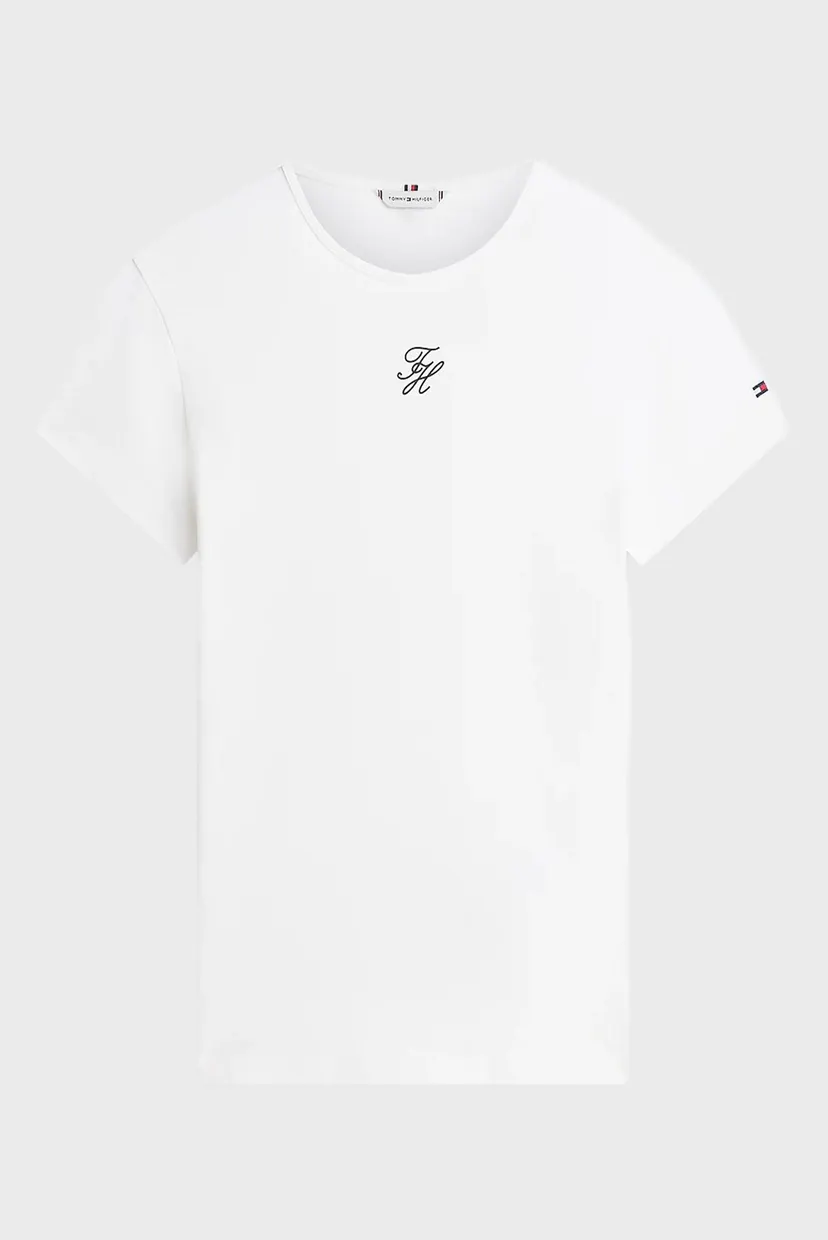 Женская белая футболка SCRIPT SLIM 5