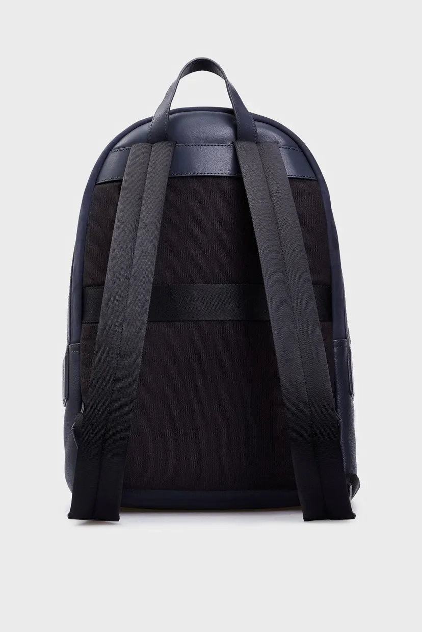 Чоловічий темно-синій шкіряний рюкзак TH CASUAL LEATHER BACKPAC 4