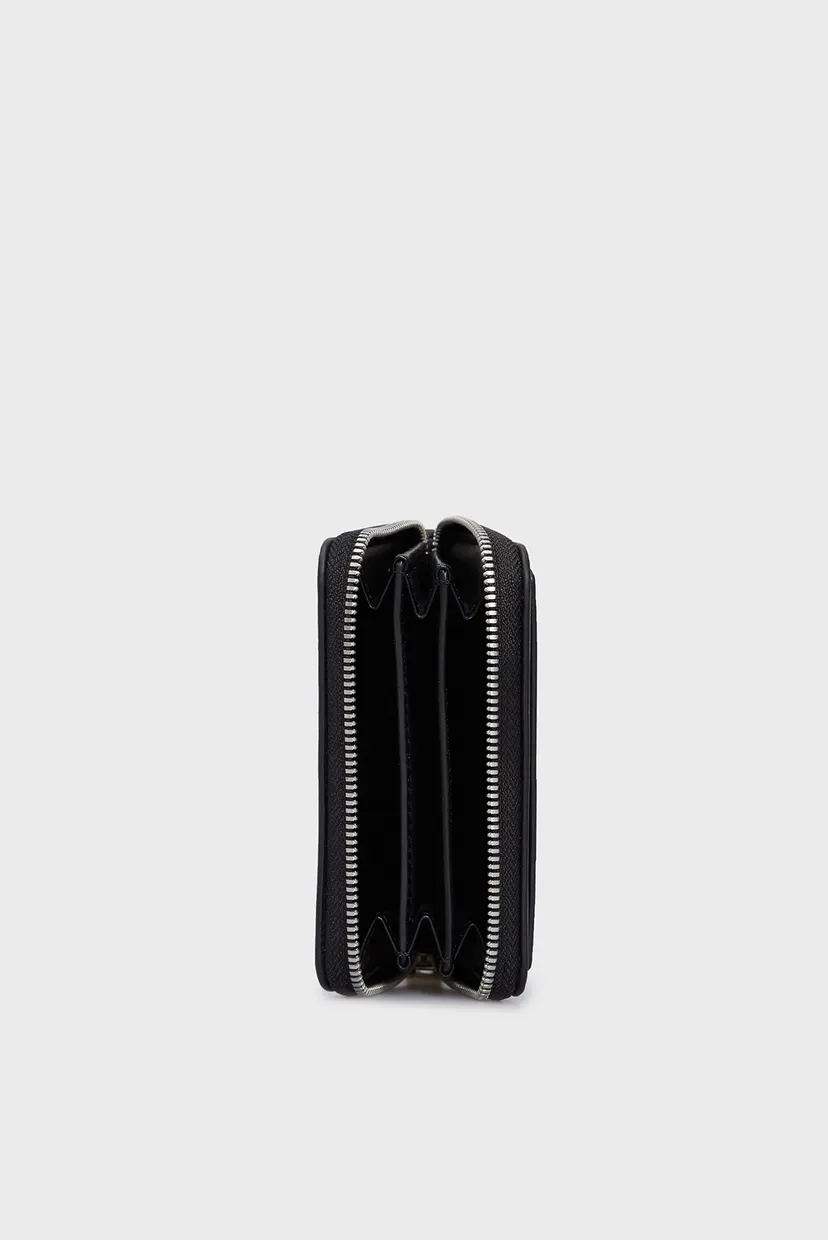 Женский черный кошелек SCULPTED MED ZIP AROUND MONO 5