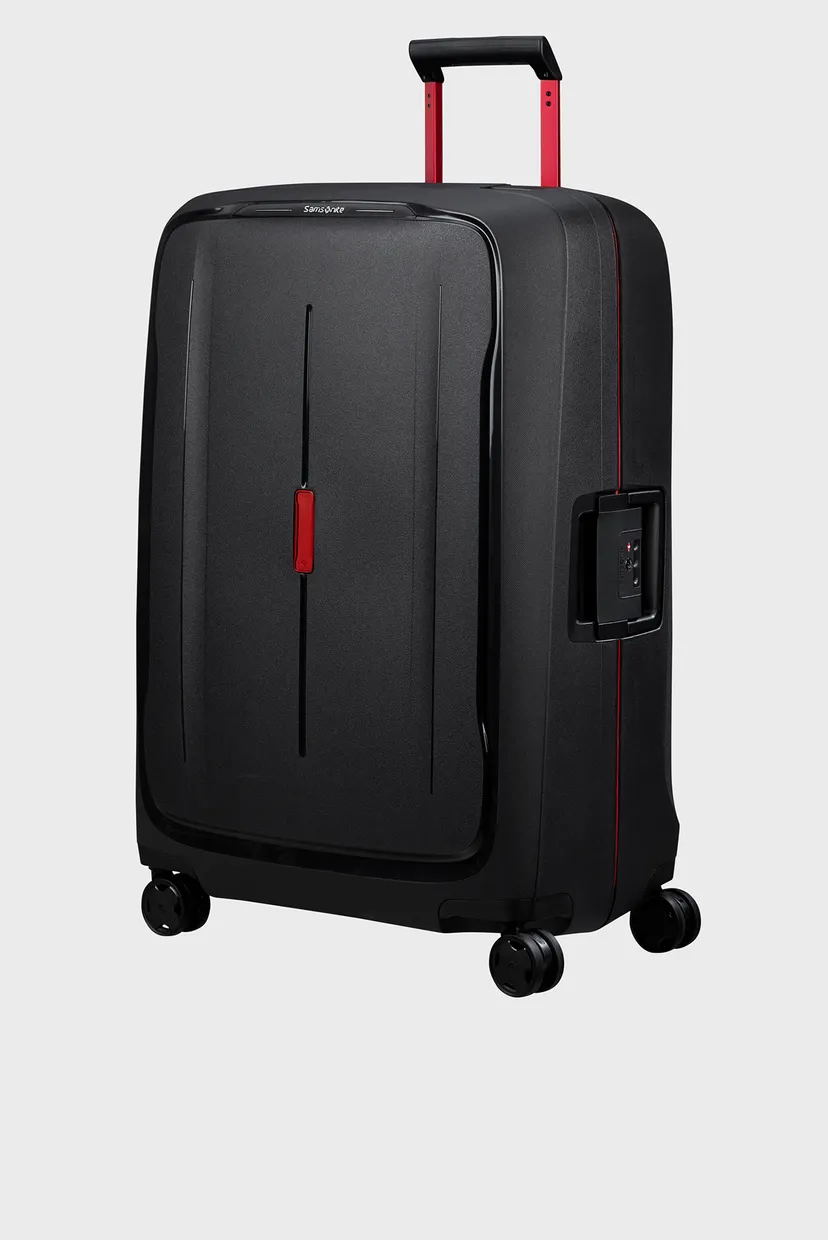 Черный чемодан 75 см ESSENS CHARCOAL/RED 3