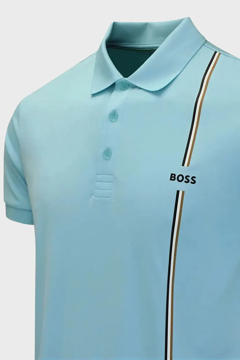 Чоловіче блакитне поло 3