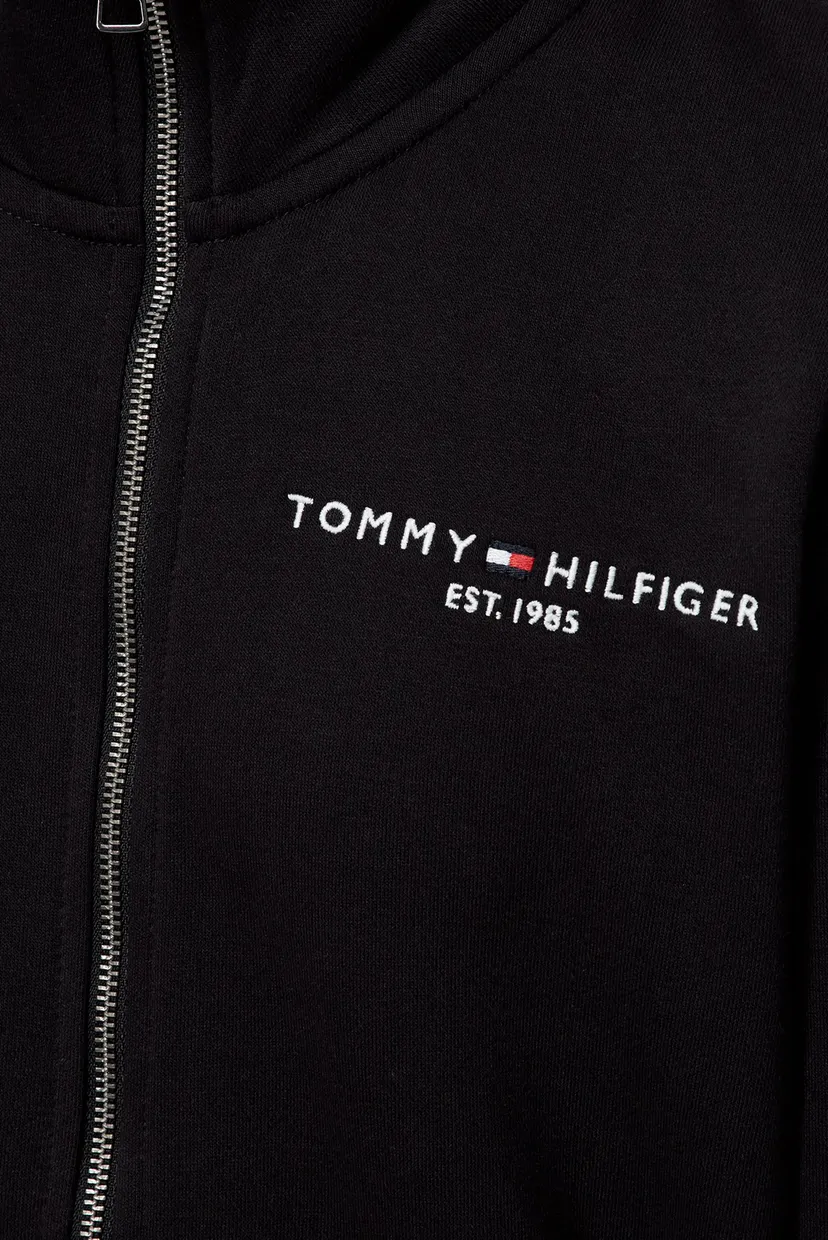 Мужская черная спортивная кофта TOMMY LOGO ZIP THRU STAND COLLAR 5