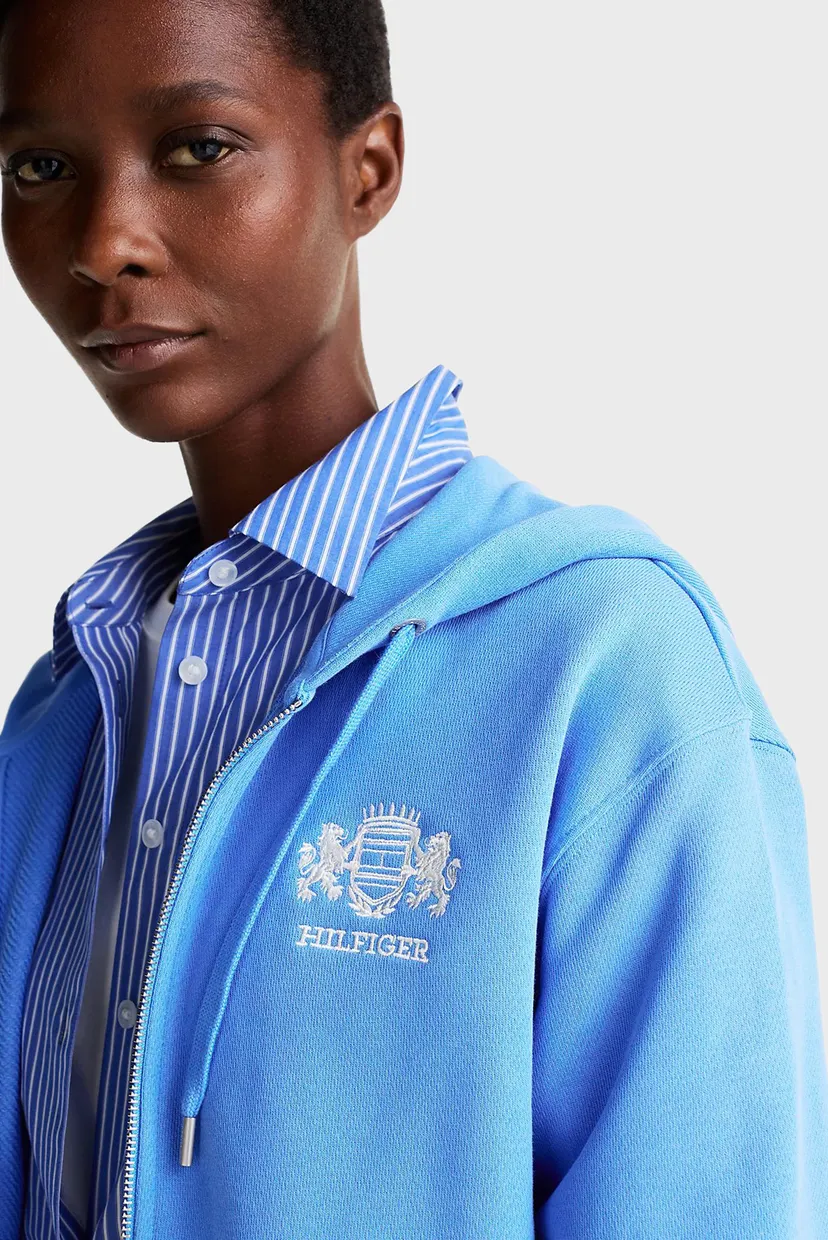 Жіноче блакитне худі REG VARSITY ZIP HOODIE 4