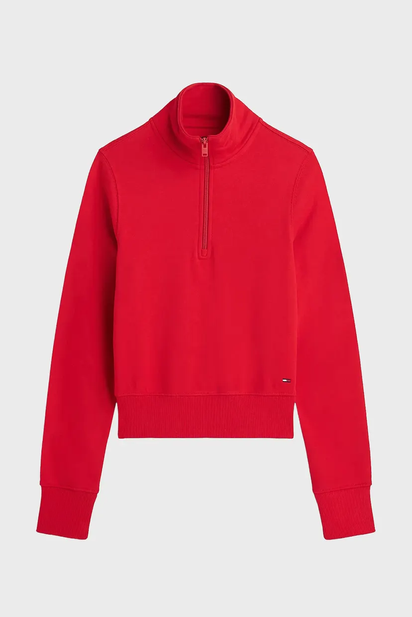 Жіноча червона кофта SLIM S FLAG 1/4 ZIP MOCKNECK 5