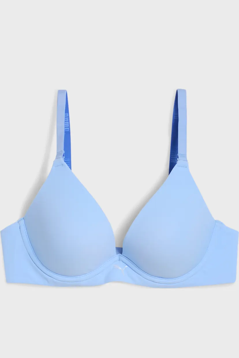 Жіночий блакитний бюстгальтер PUMA Women's Padded Bra 4