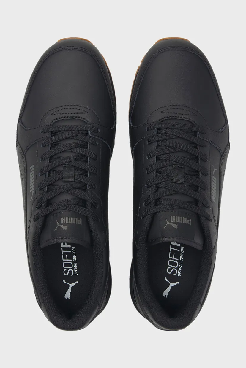 Черные кожаные кроссовки ST Runner v3 L Trainers 6