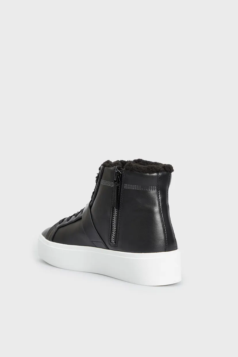 Женские черные кожаные хайтопы FLATFORM CUPSOLE HIGHTOP W/HW WL 5