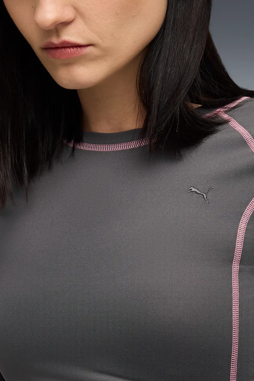 Жіночий сірий лонгслів YONA Tight Long Sleeve Top Women 4