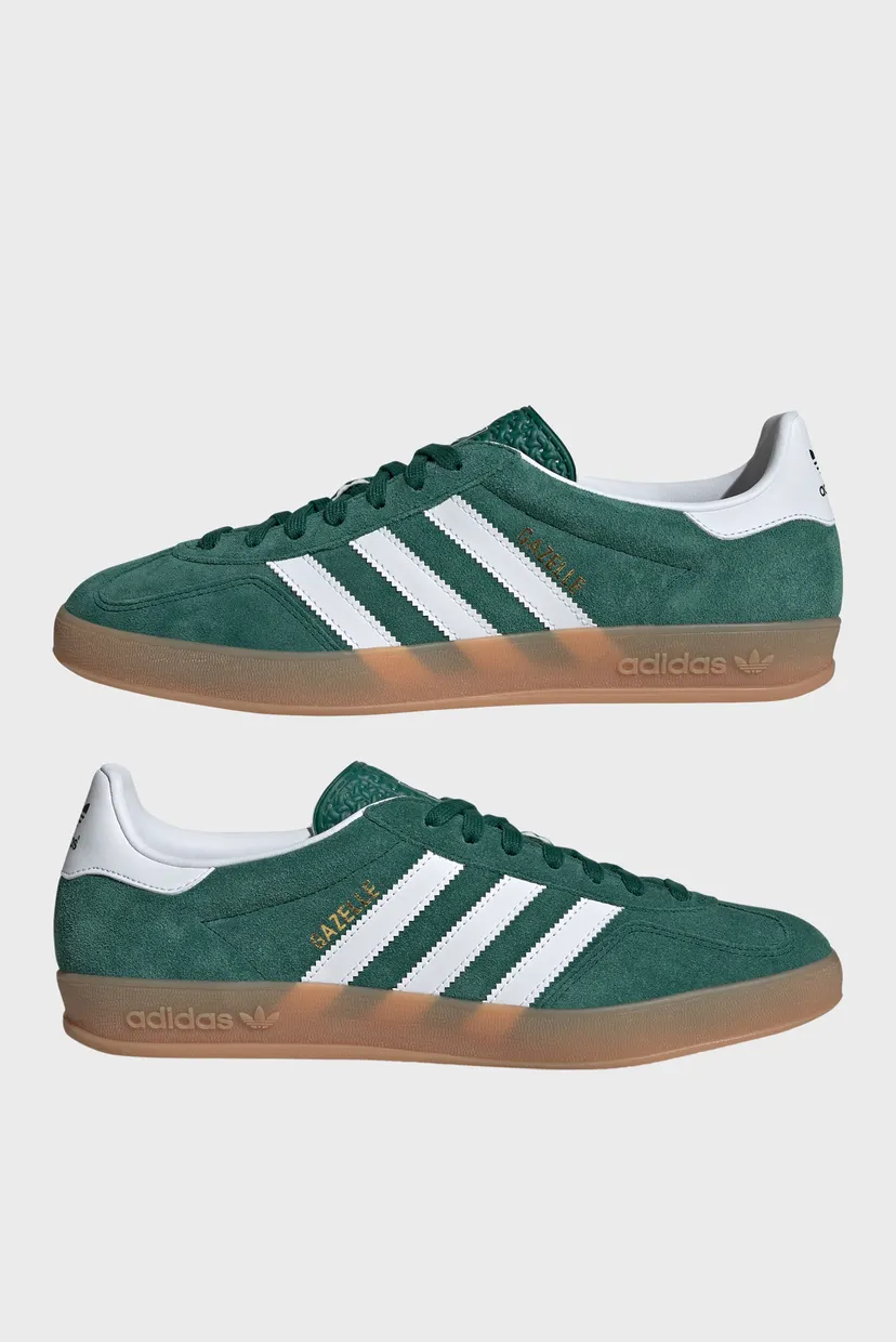 Чоловічі зелені замшеві снікерси Gazelle Indoor 8