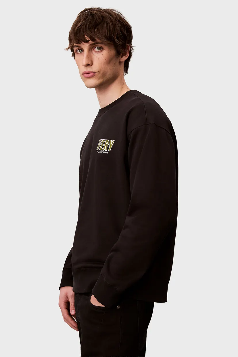Чоловічий чорний світшот PREMIUM FLEECE LOGO 3