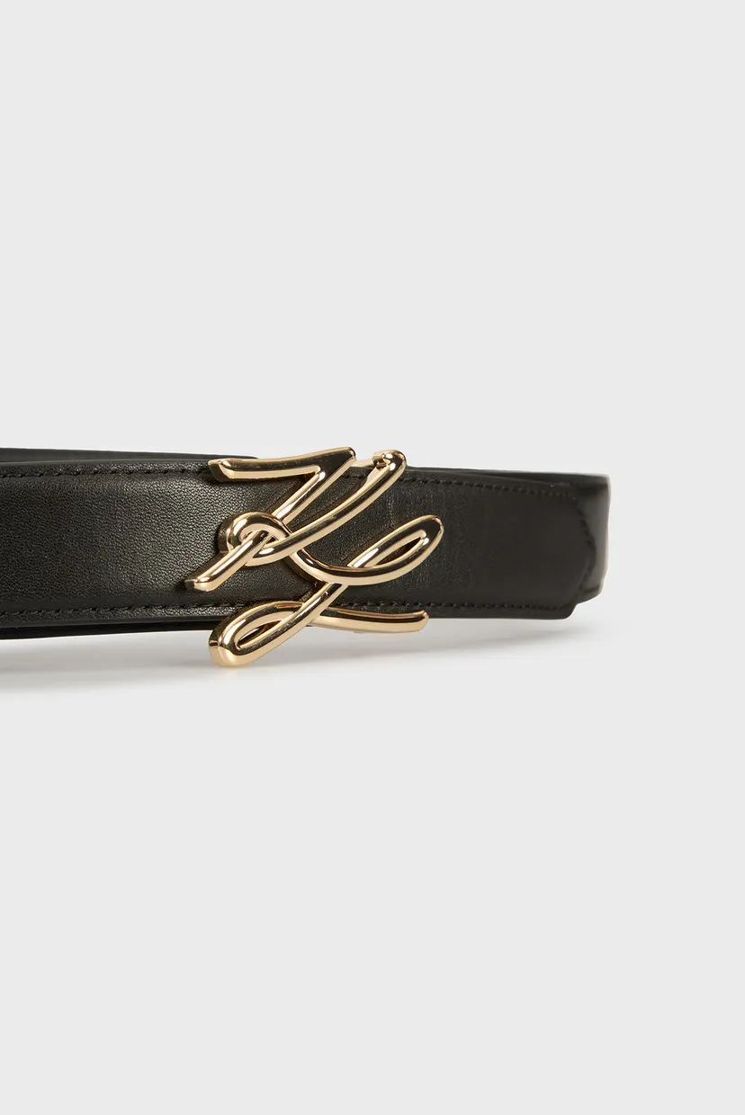 Женский черный кожаный ремень K AUTOGRAPH MD BELT H3 3